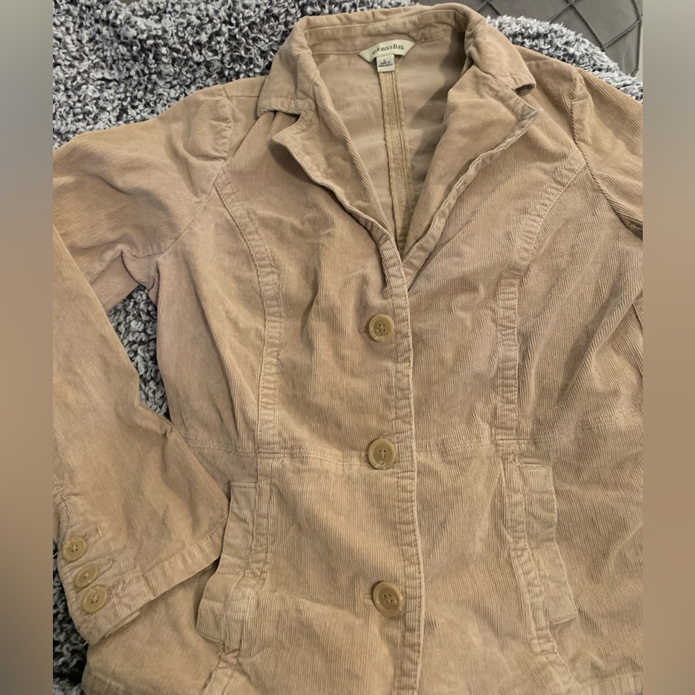Corduroy button blazer